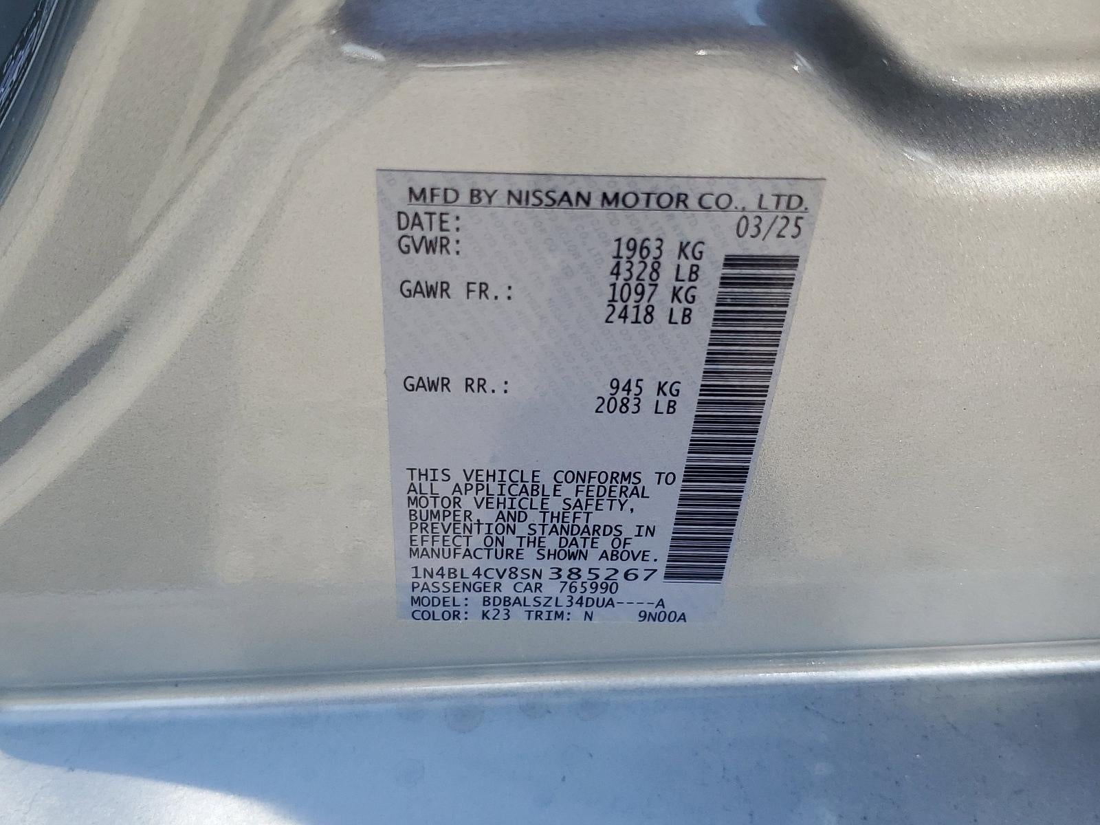 2025 Nissan Altima SR FWD