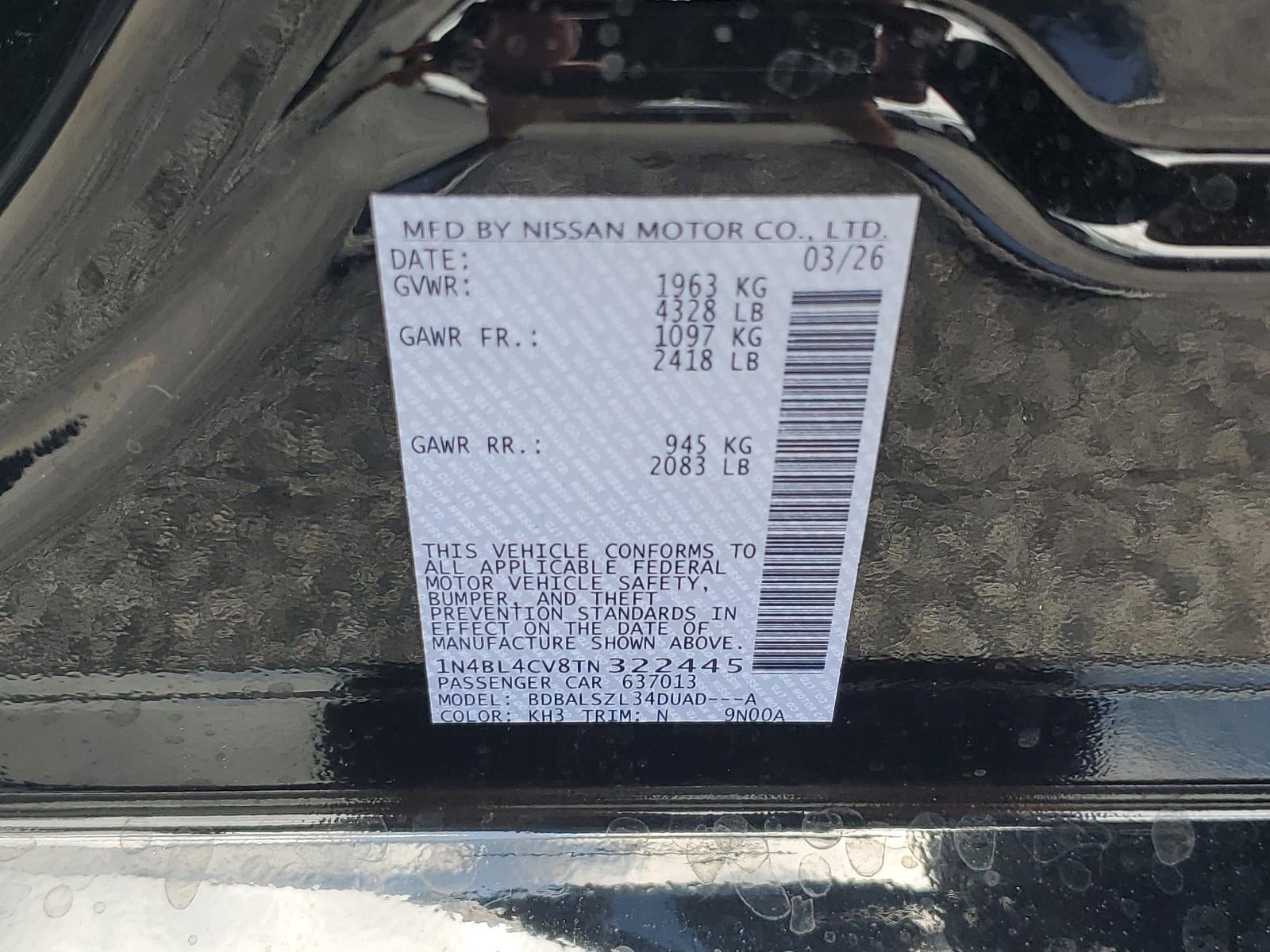 2026 Nissan Altima SR FWD