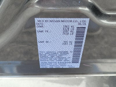 2026 Nissan Altima SV FWD
