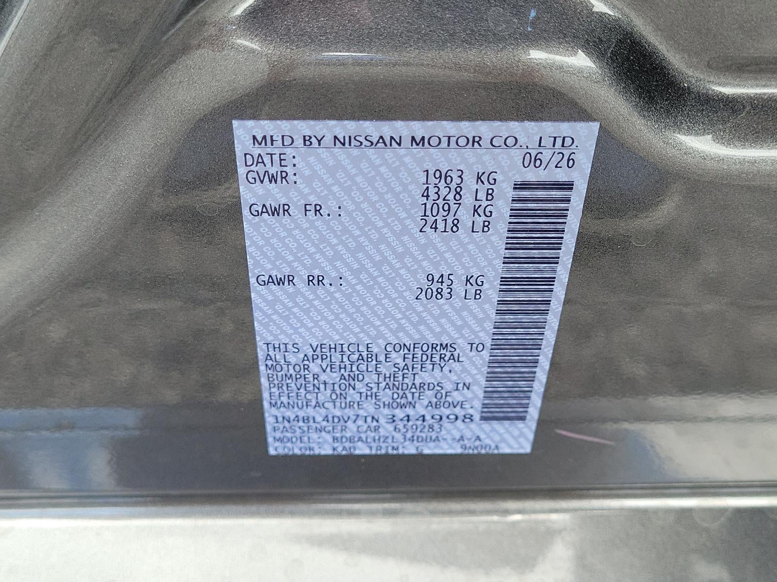 2026 Nissan Altima SV FWD