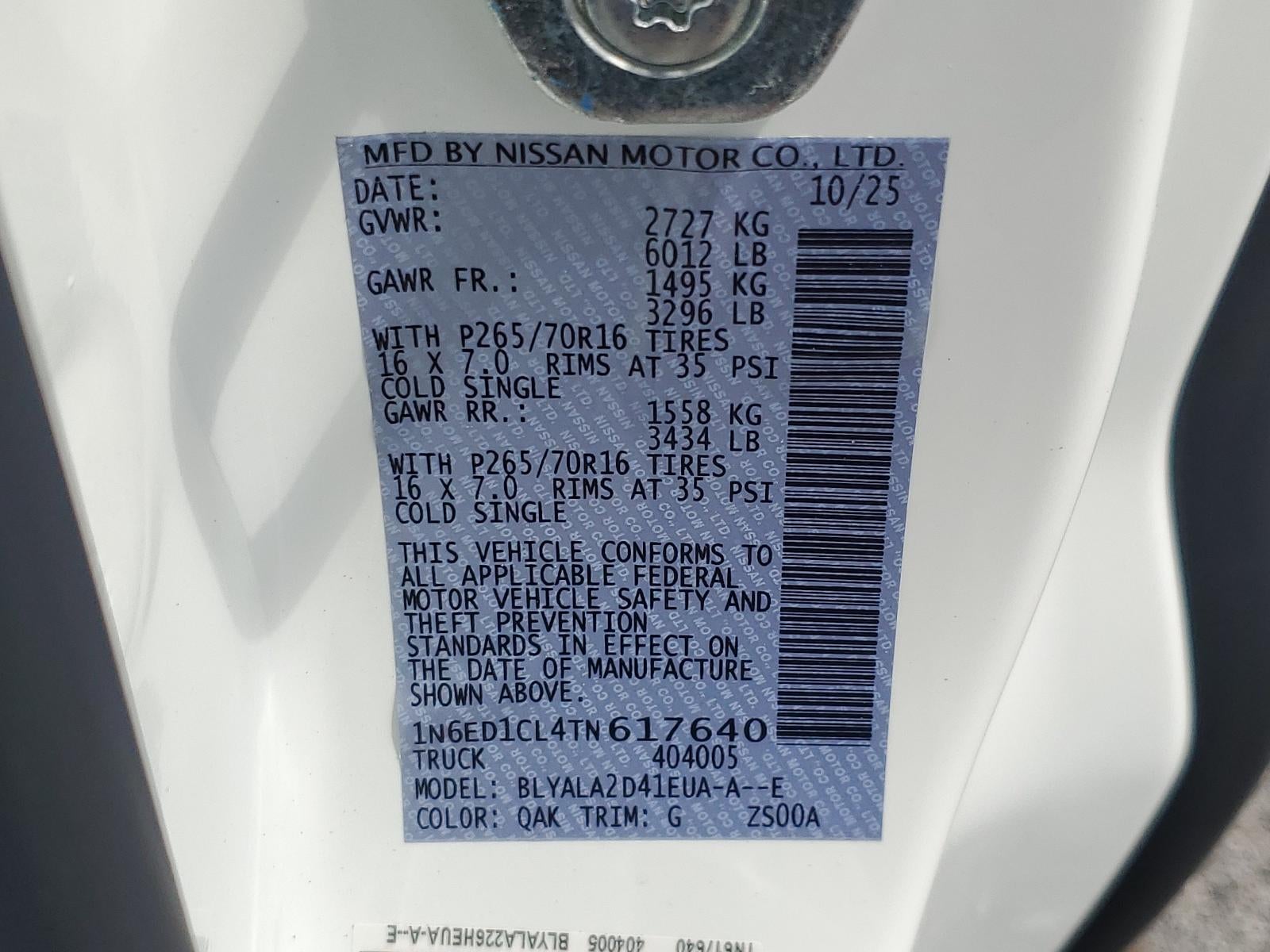 2026 Nissan Frontier King Cab 4x2 S