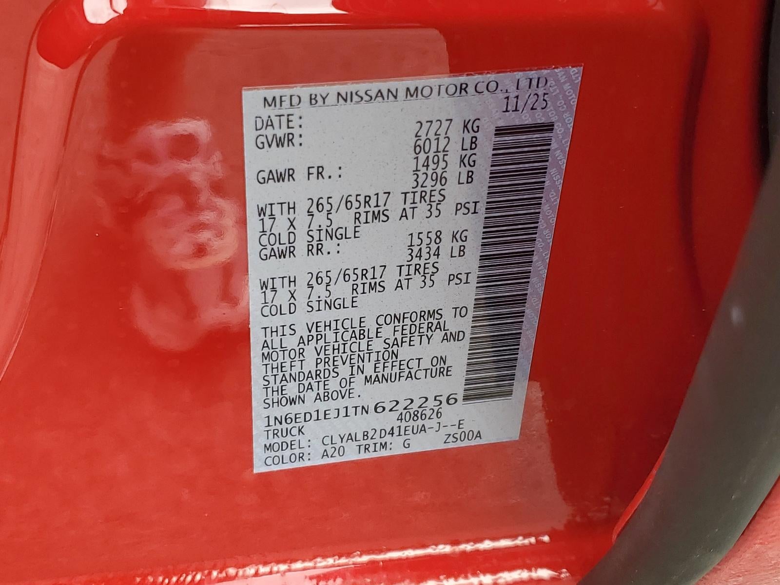 2026 Nissan Frontier Crew Cab 4x2 SV