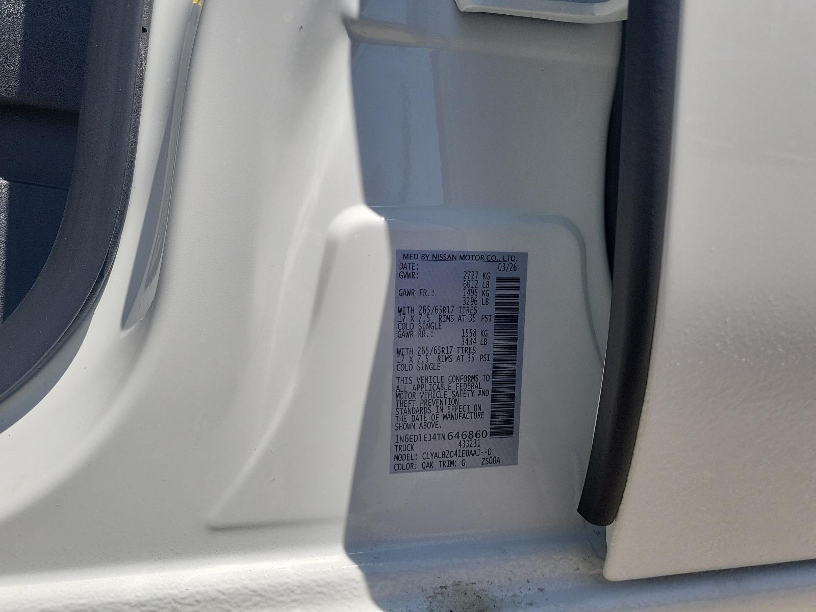 2026 Nissan Frontier Crew Cab 4x2 SV