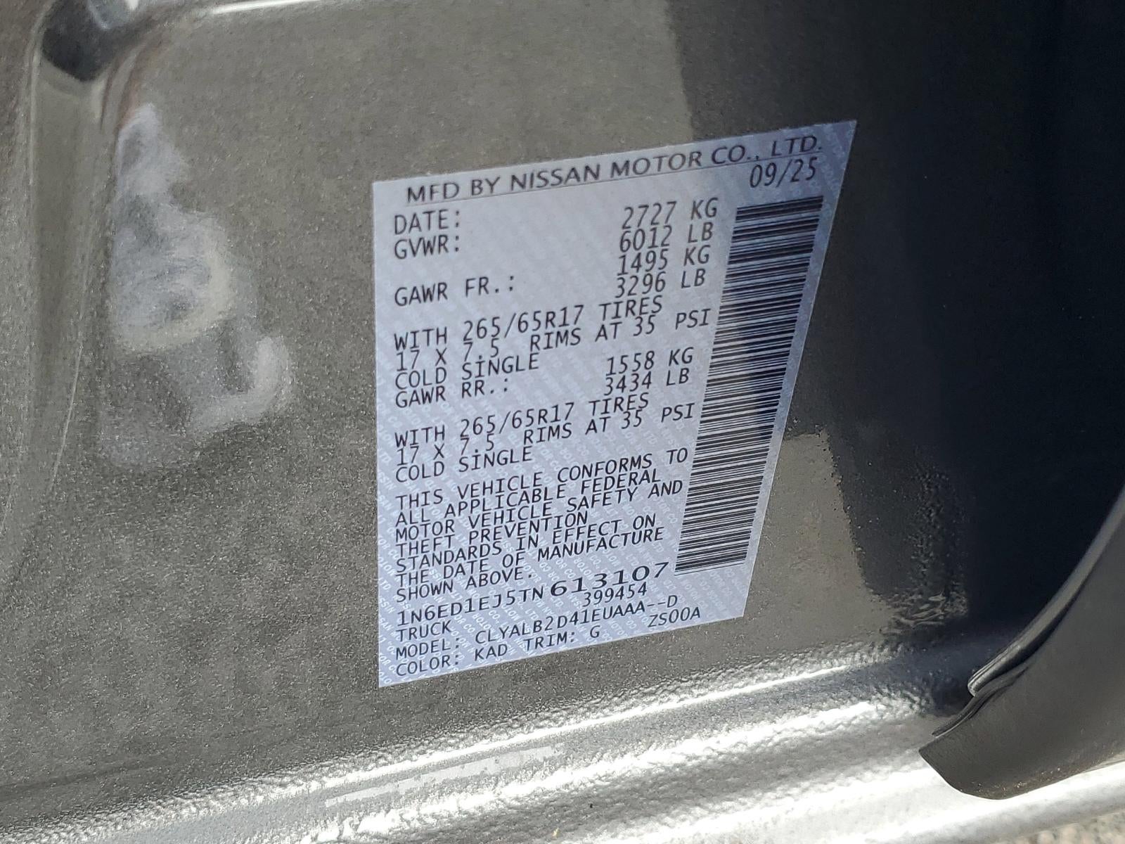 2026 Nissan Frontier Crew Cab 4x2 SV