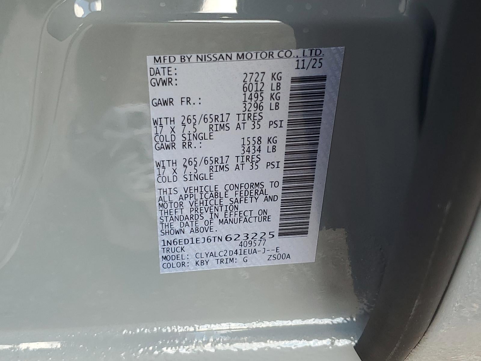 2026 Nissan Frontier Crew Cab 4x2 SV