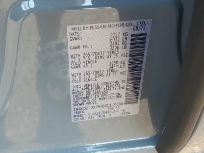 2026 Nissan Frontier Crew Cab 4x2 PRO-X