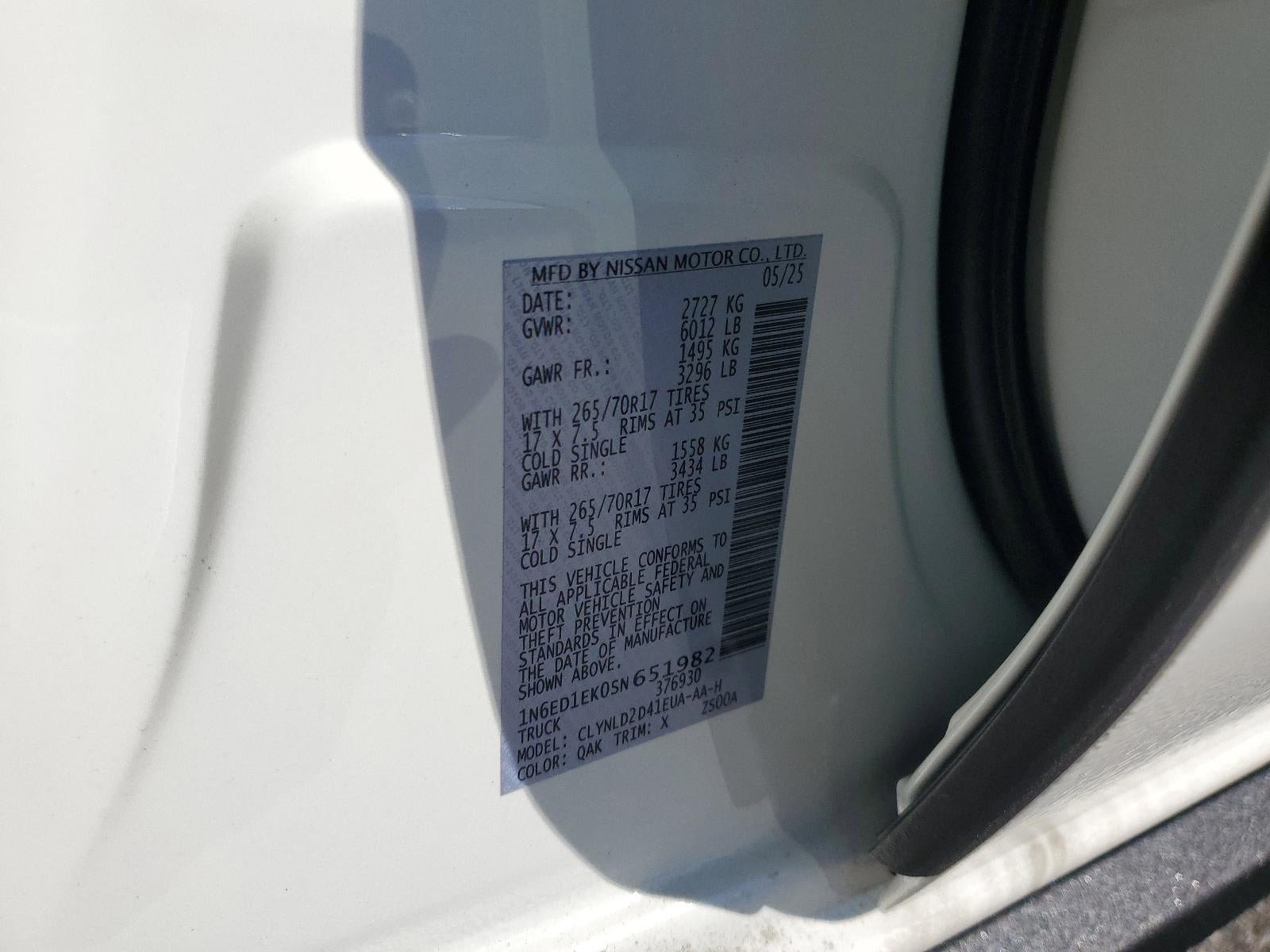 2025 Nissan Frontier Crew Cab 4x4 PRO-4X