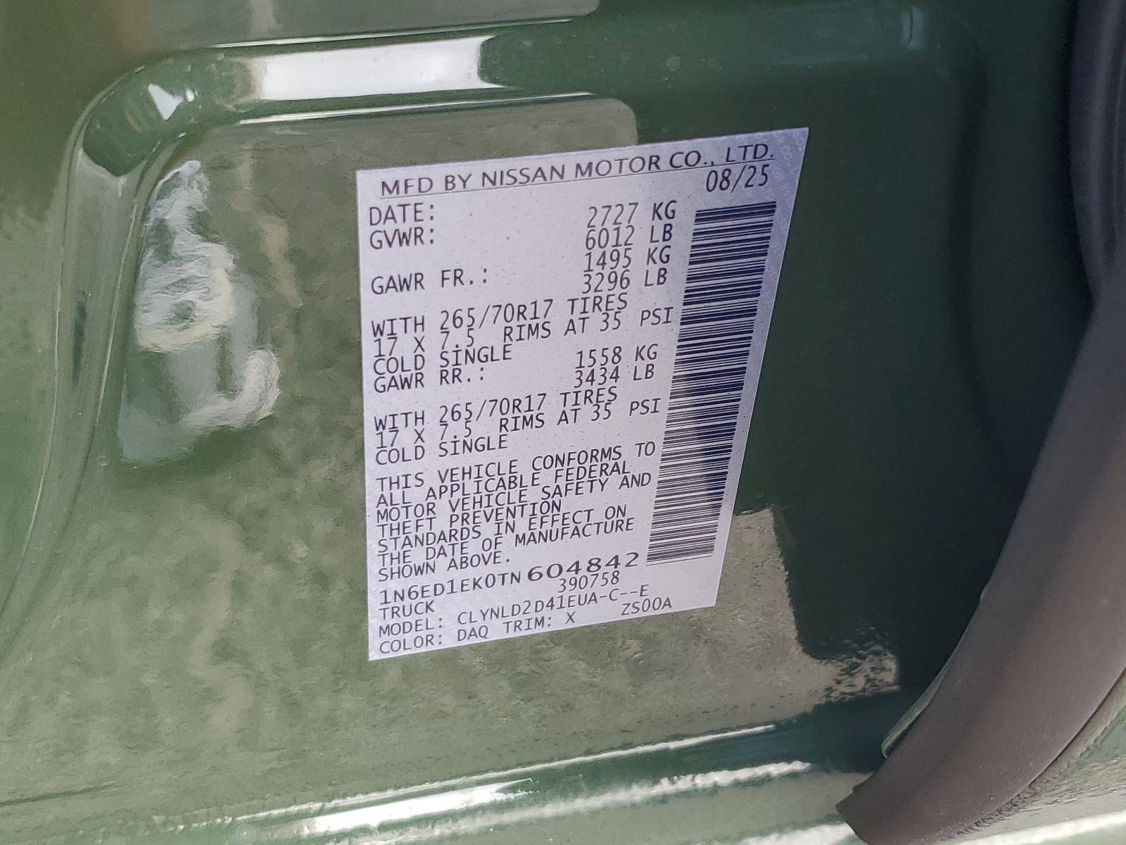 2026 Nissan Frontier Crew Cab 4x4 PRO-4X