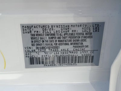 2025 Nissan Sentra SV CVT