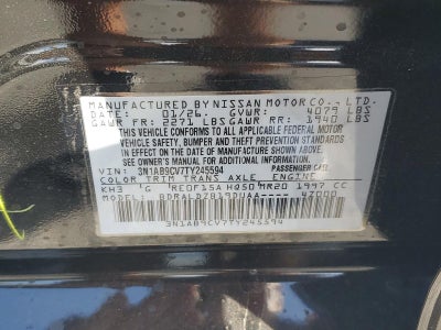 2026 Nissan Sentra SV Sedan