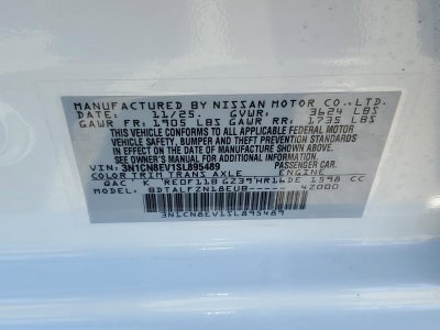 2025 Nissan Versa SV CVT