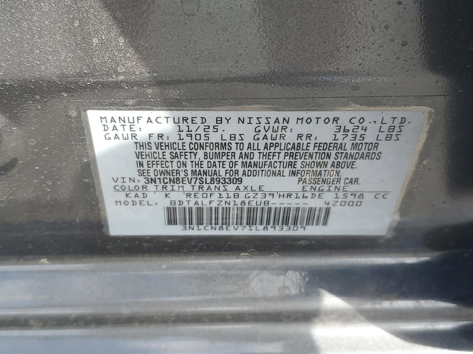 2025 Nissan Versa SV CVT