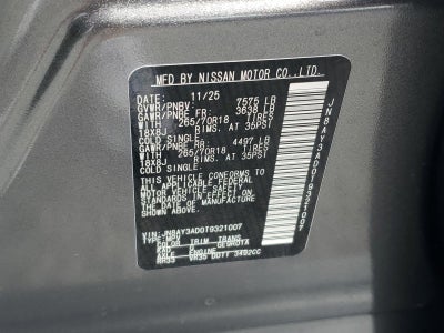 2026 Nissan Armada 4x2 SV