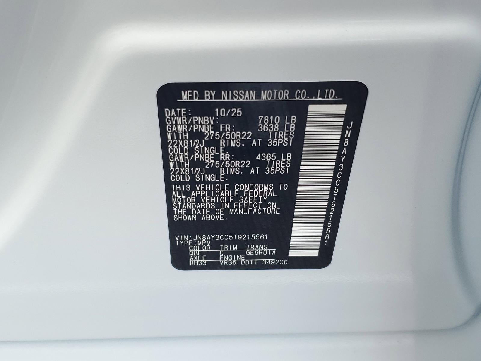 2026 Nissan Armada 4x4 Platinum Reserve