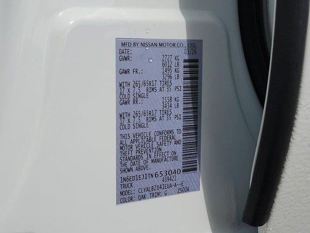 2026 Nissan Frontier Crew Cab 4x2 SV