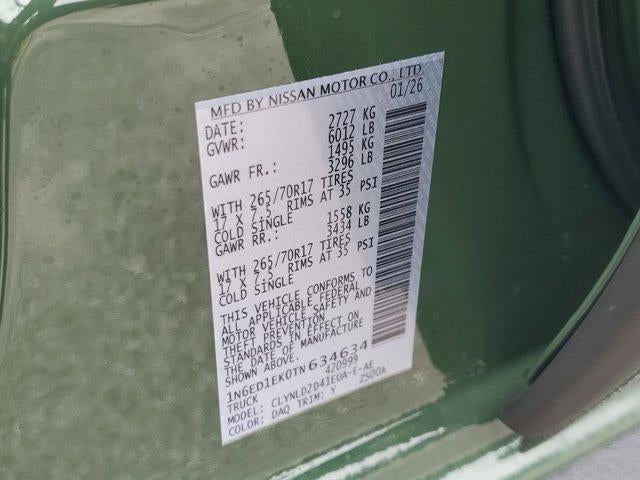 2026 Nissan Frontier Crew Cab 4x4 PRO-4X