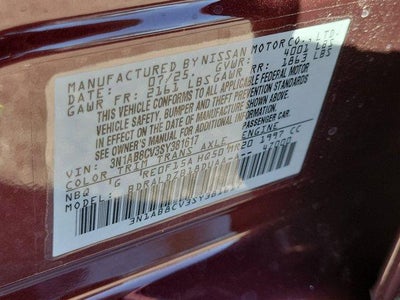 2025 Nissan Sentra SV CVT