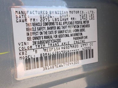 2026 Nissan Sentra SL Sedan