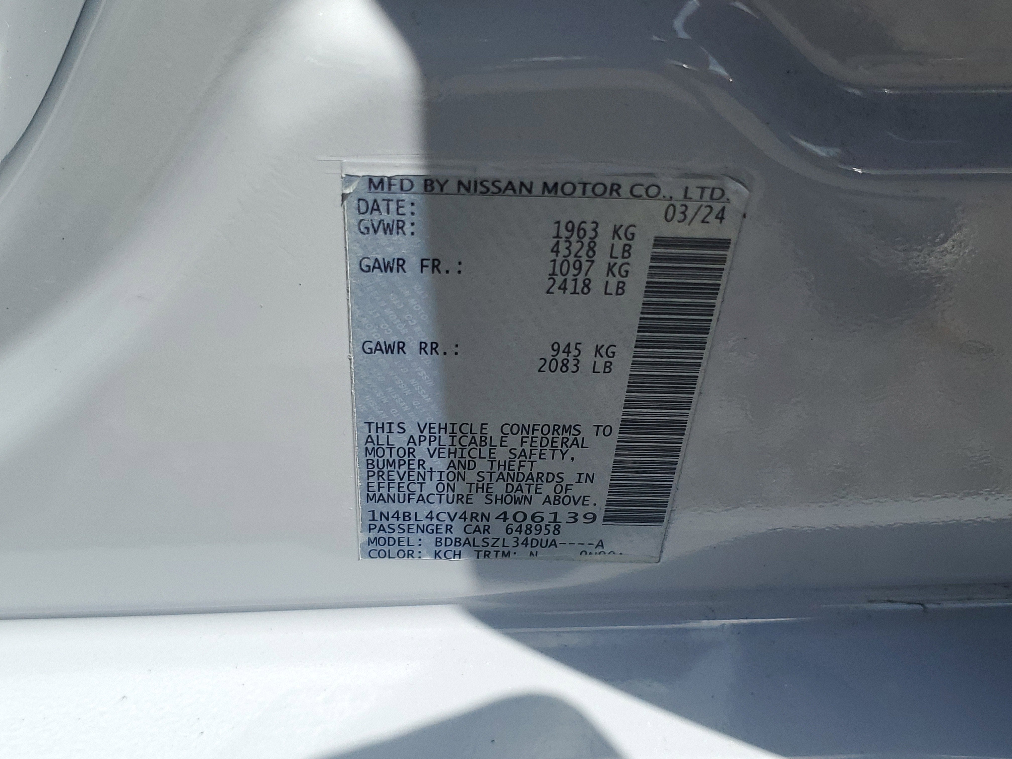 2024 Nissan Altima 2.5 SR