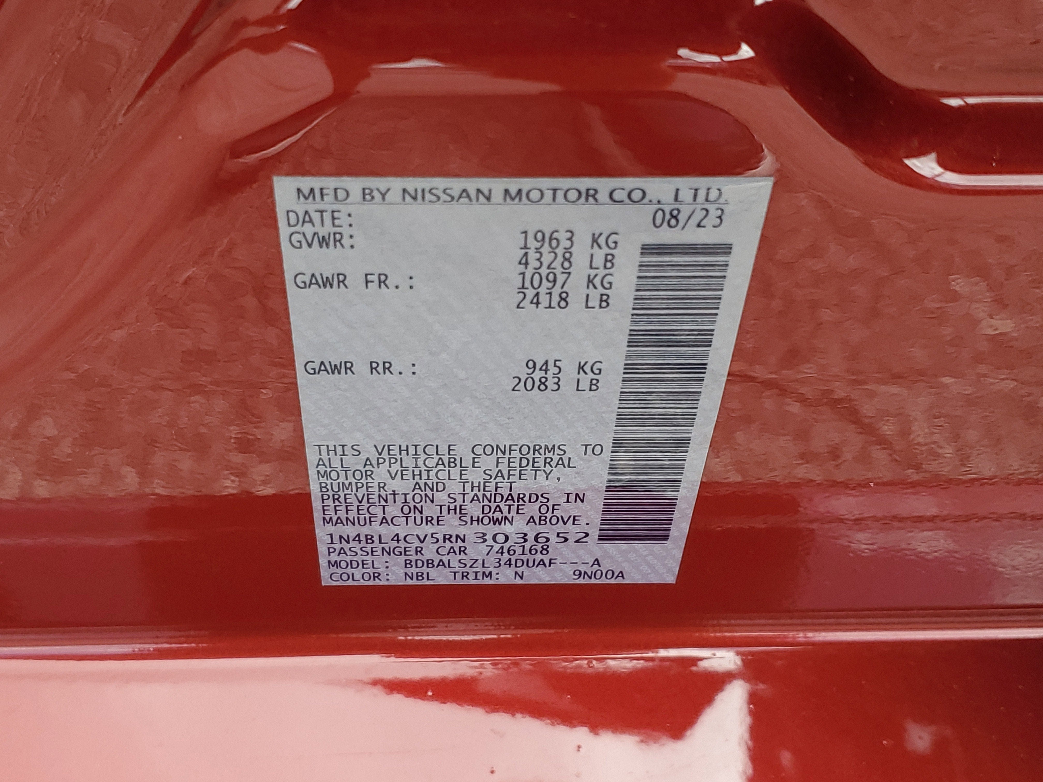 2024 Nissan Altima 2.5 SR