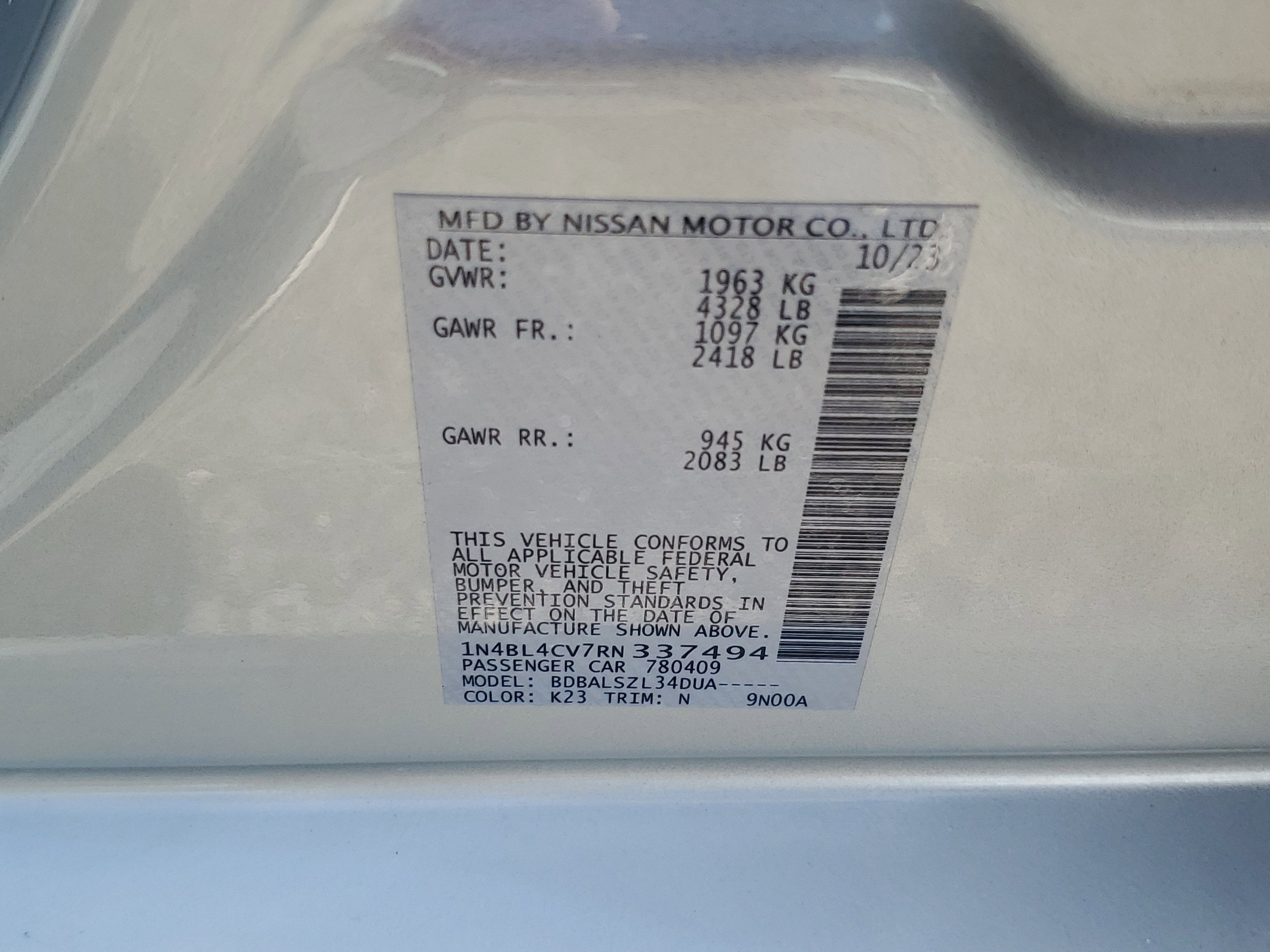 2024 Nissan Altima 2.5 SR