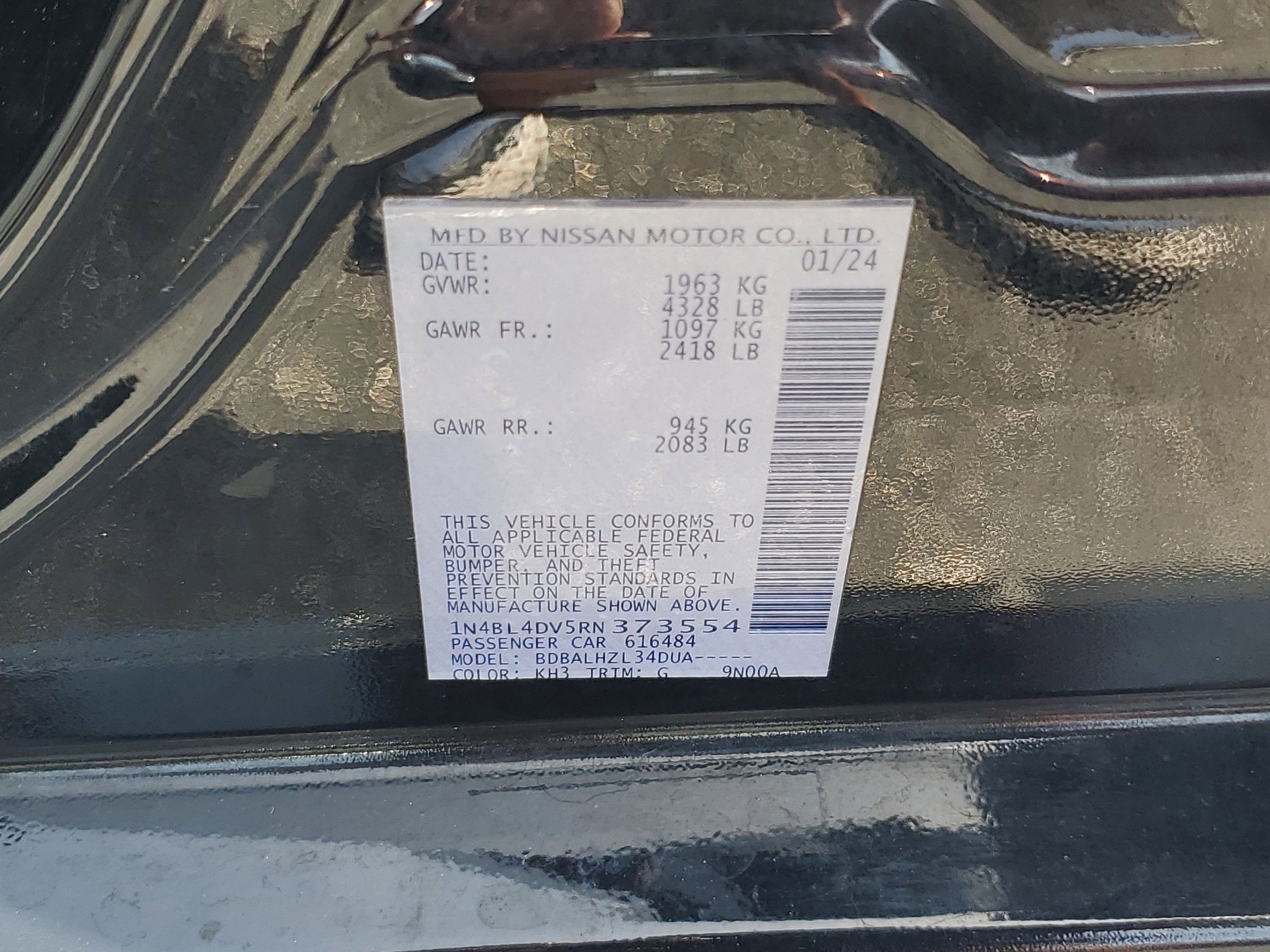 2024 Nissan Altima 2.5 SV