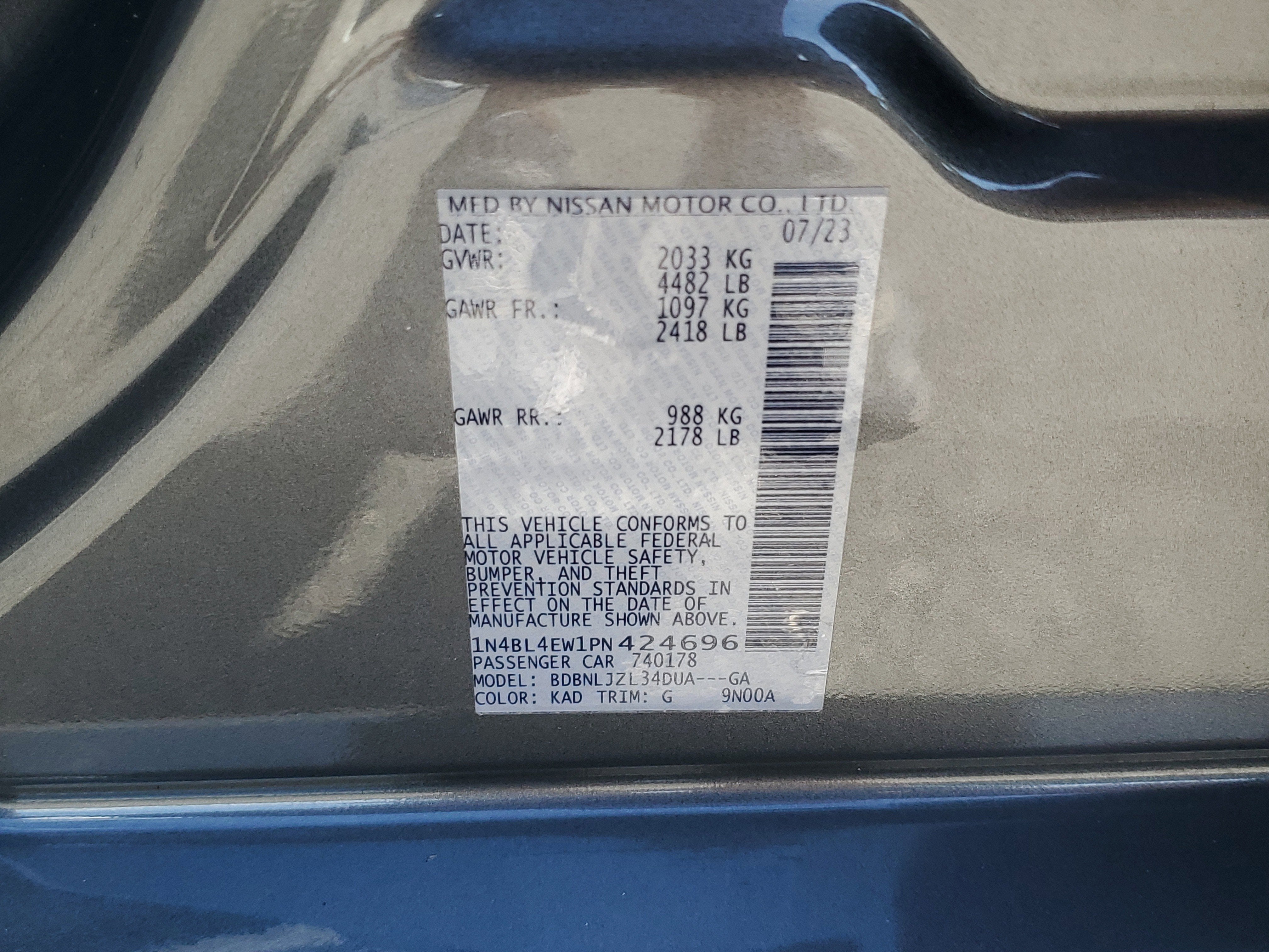 2023 Nissan Altima 2.5 SL