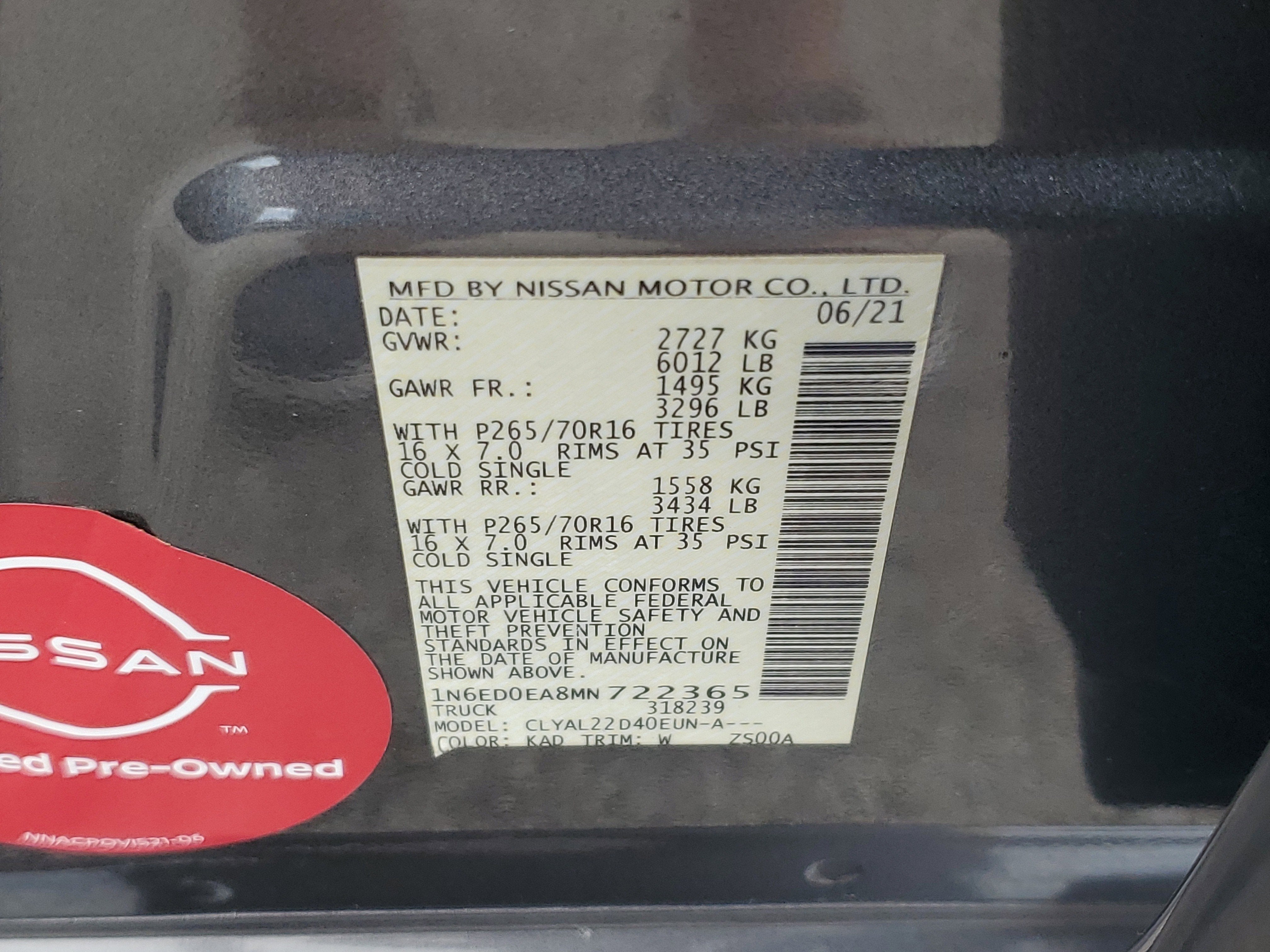 2021 Nissan Frontier SV