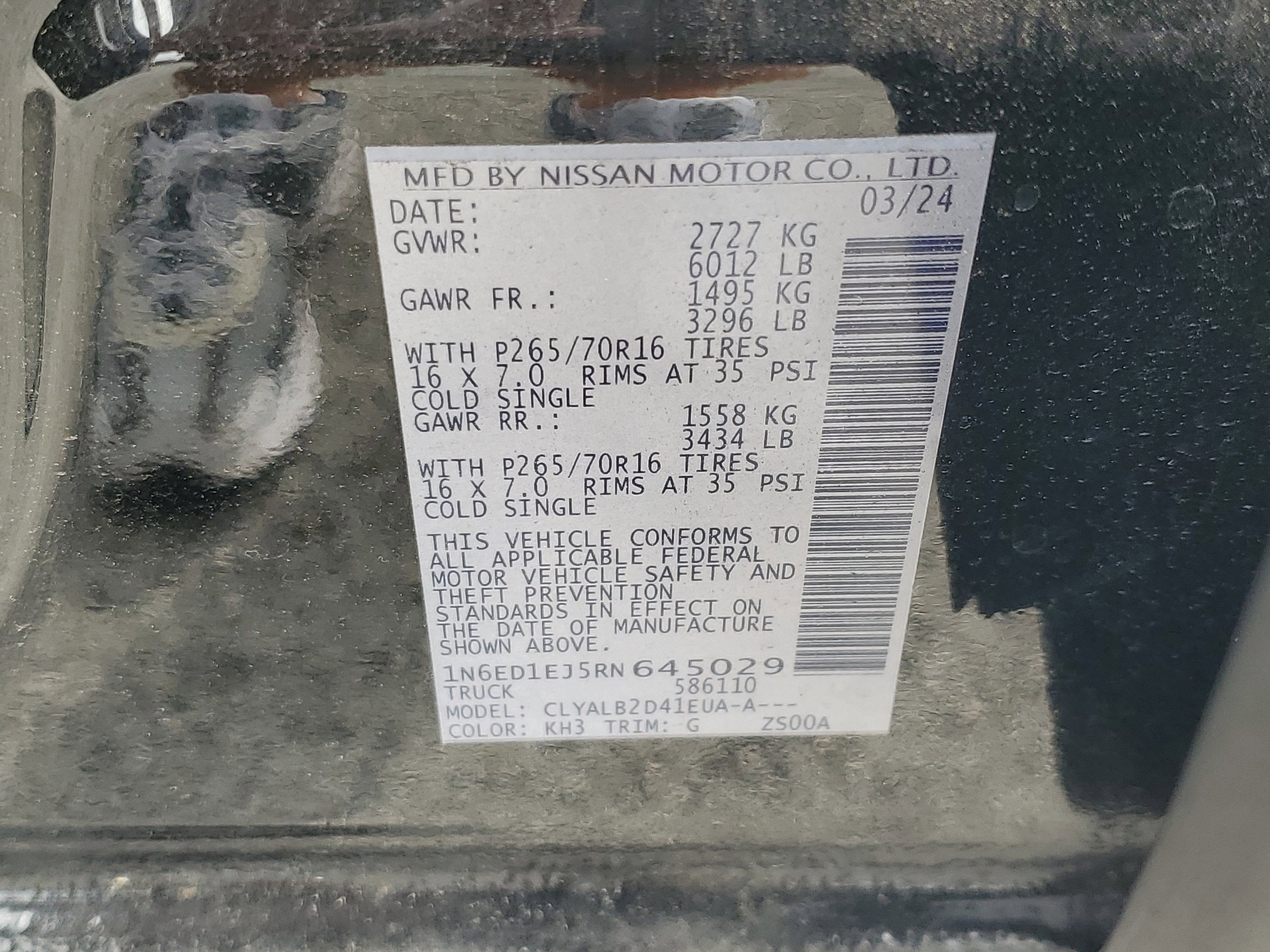 2024 Nissan Frontier SV