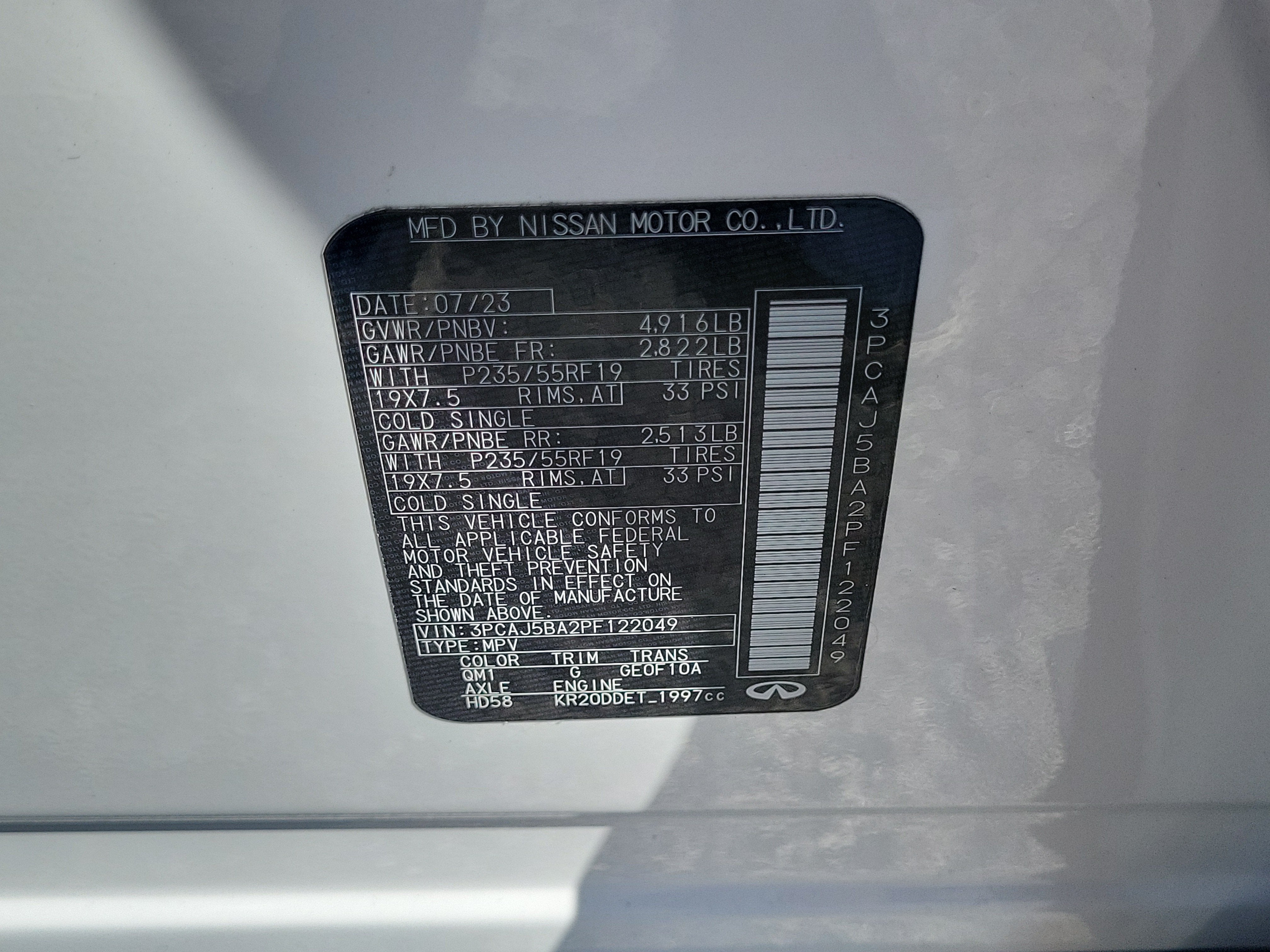 2023 INFINITI QX50 LUXE