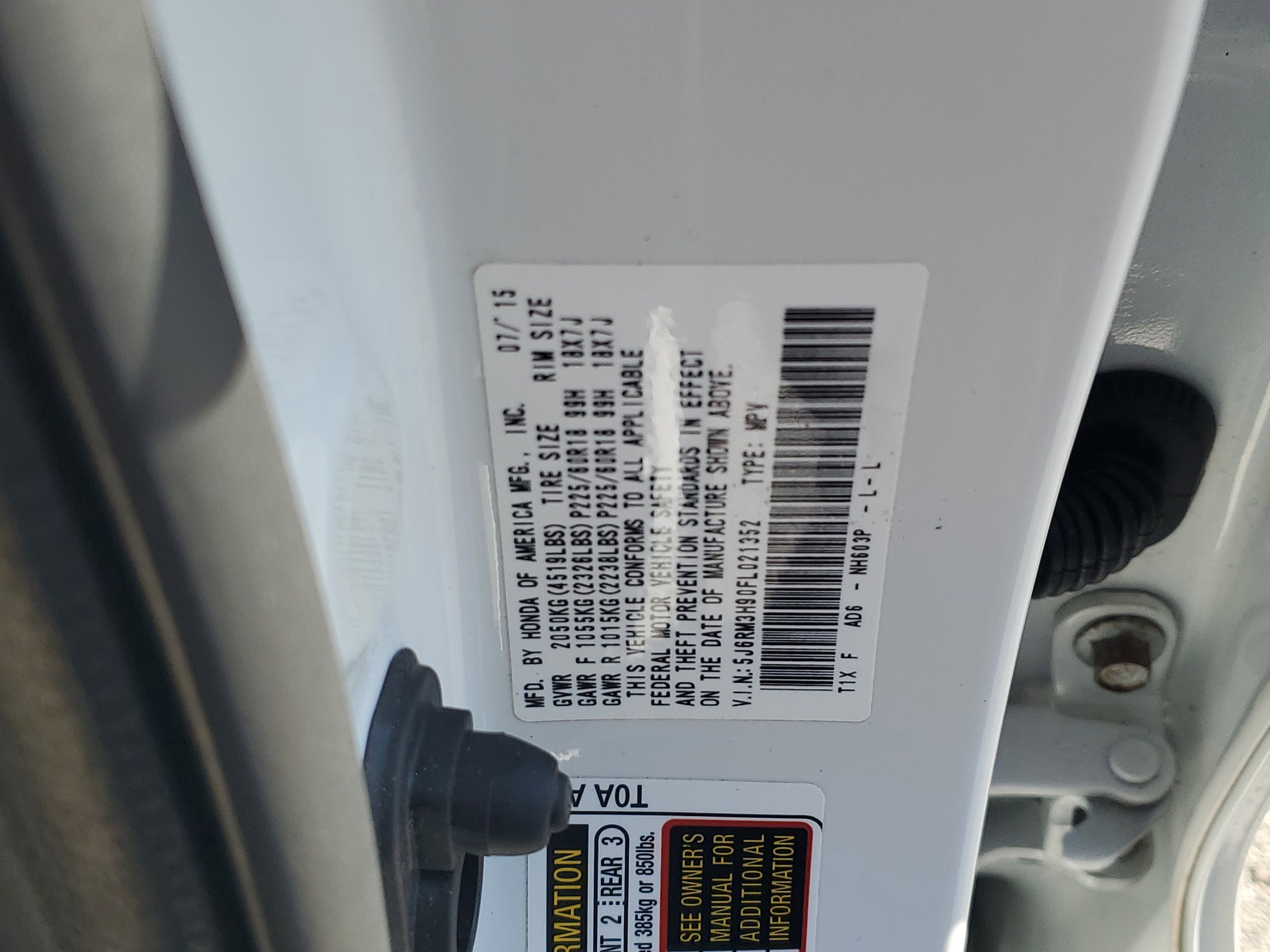 2015 Honda CR-V Touring