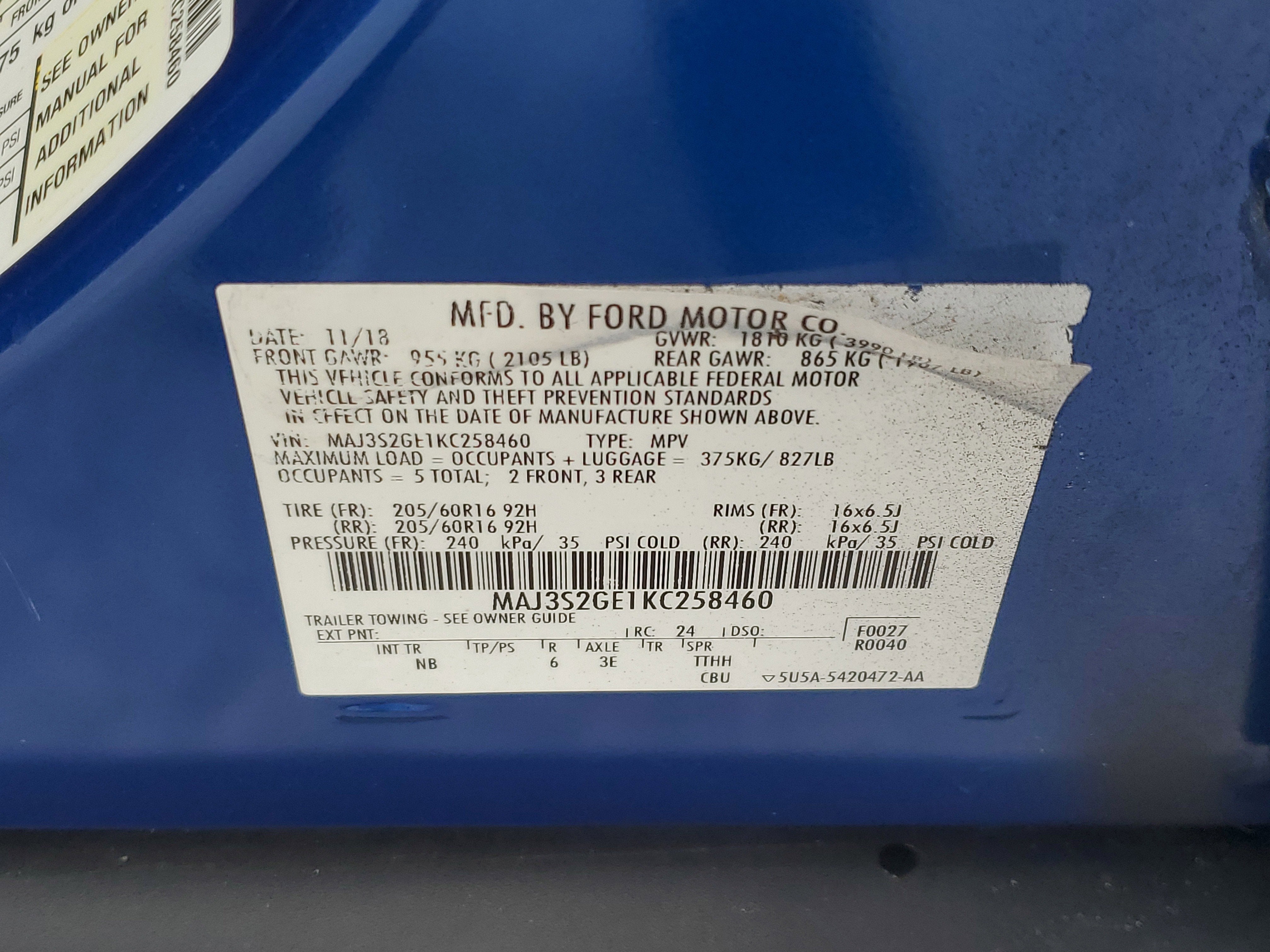 2019 Ford EcoSport SE