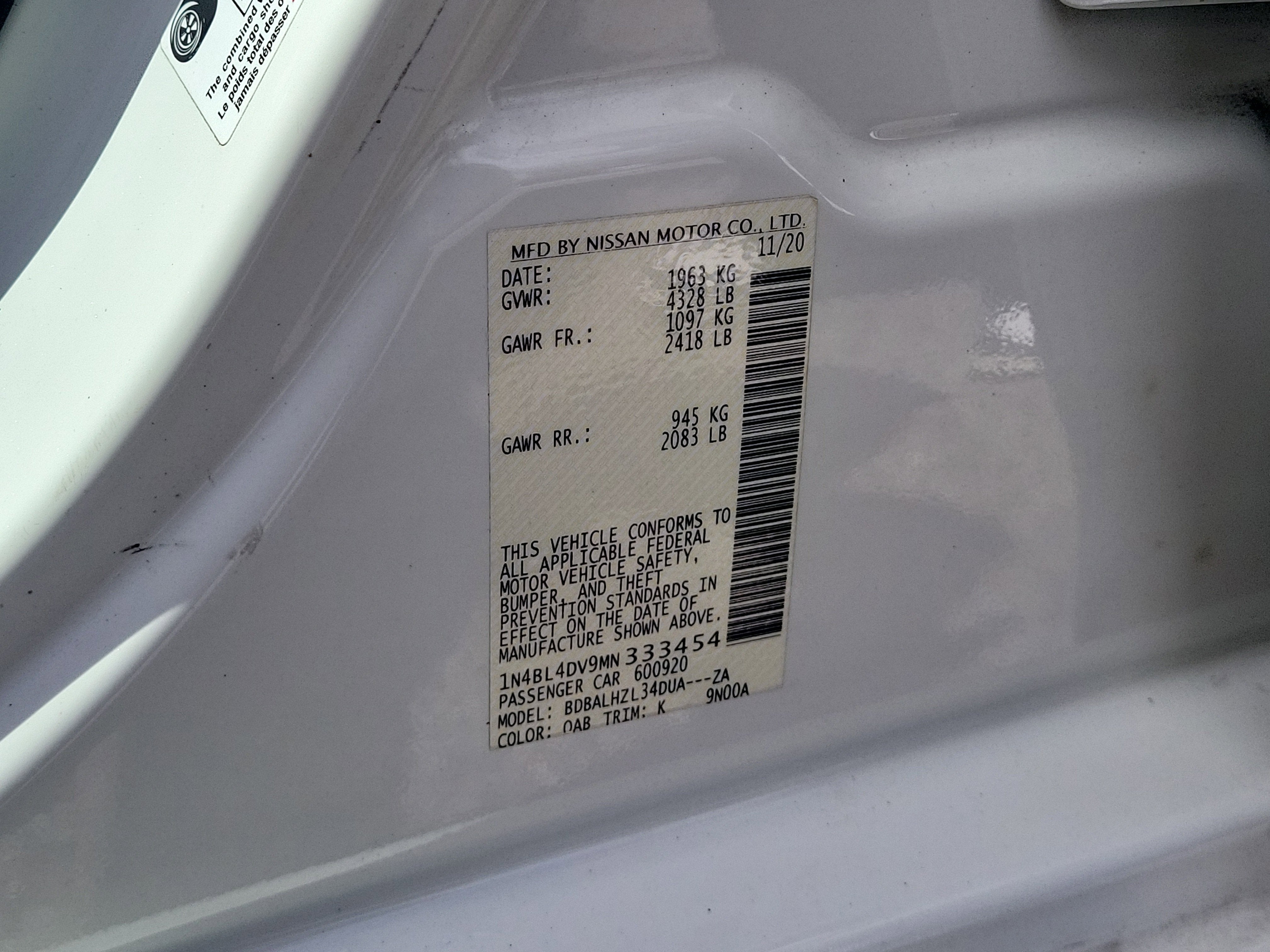 2021 Nissan Altima 2.5 SV