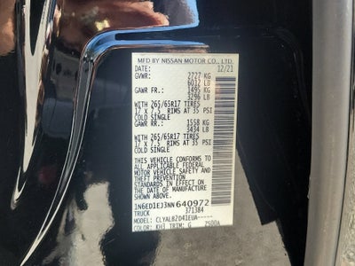 2022 Nissan Frontier SV