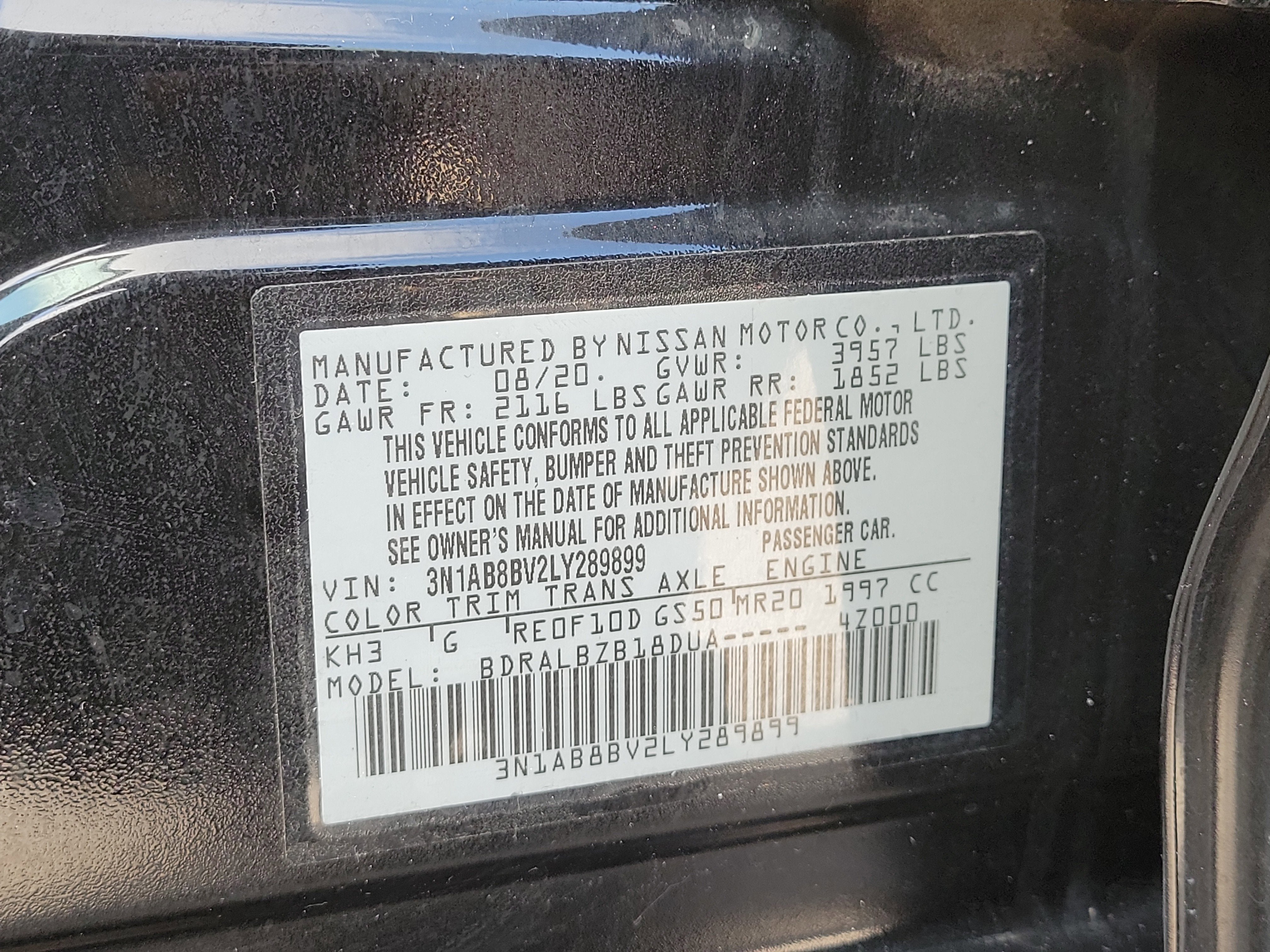 2020 Nissan Sentra S