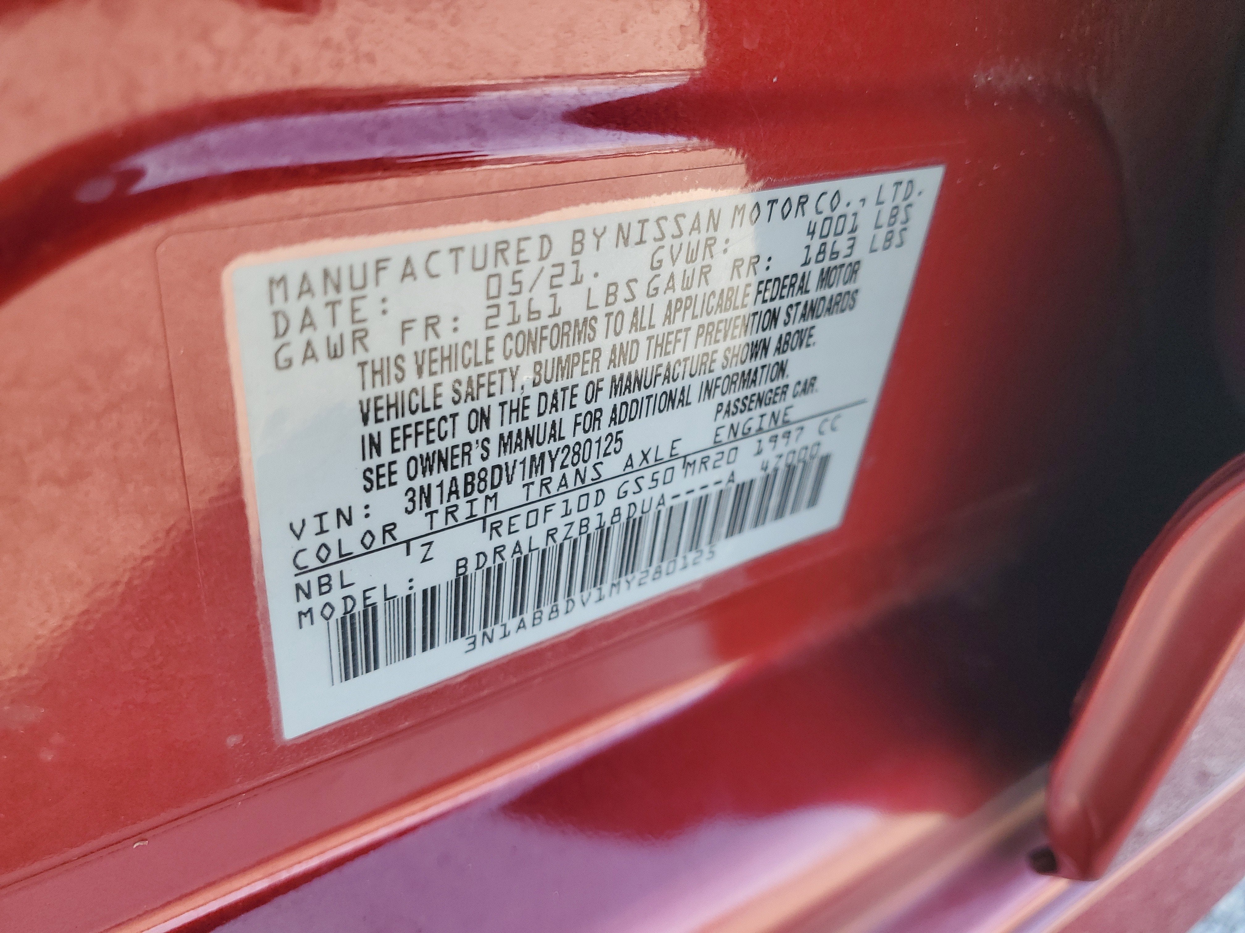 2021 Nissan Sentra SR