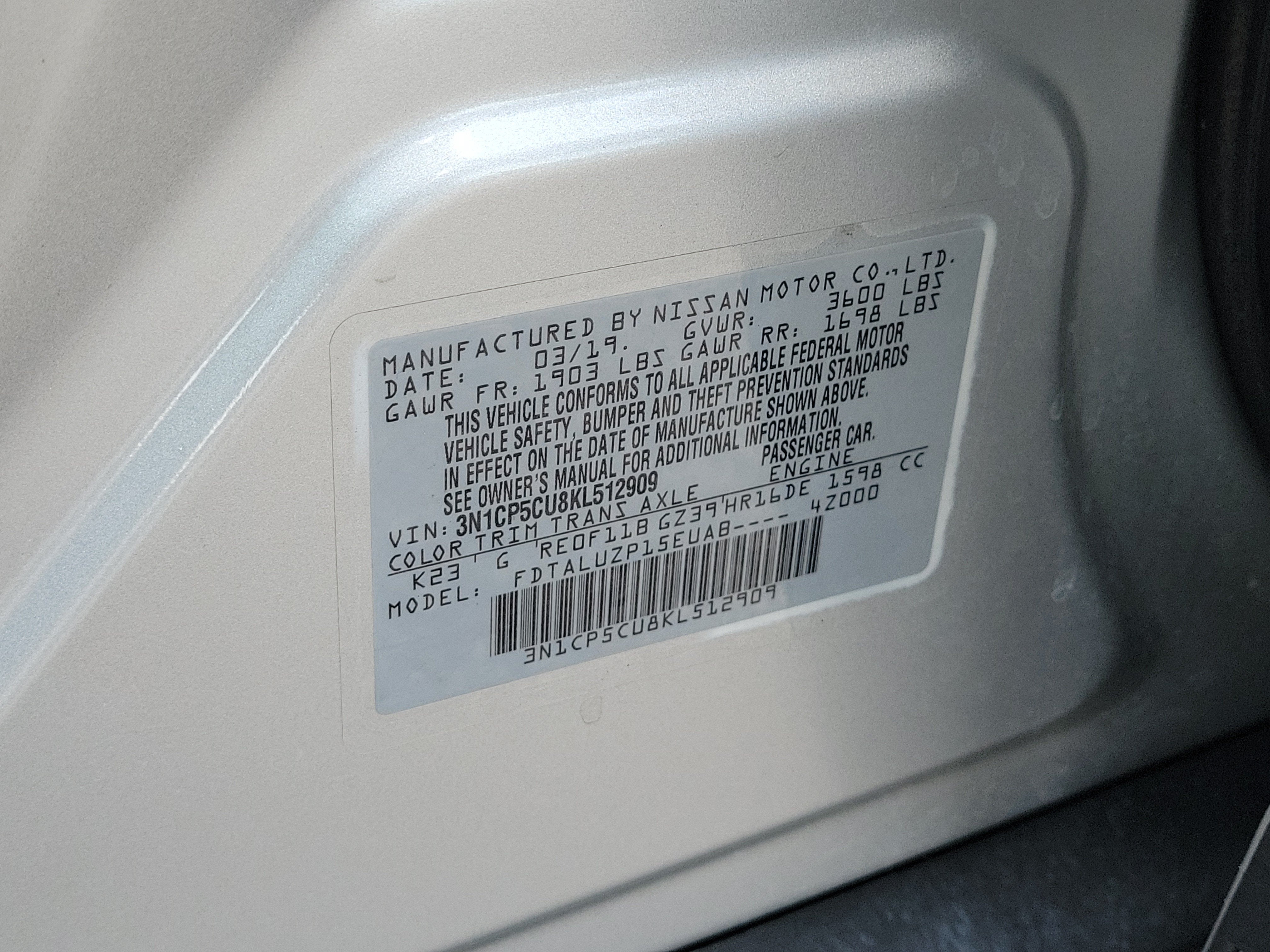 2019 Nissan Kicks SR