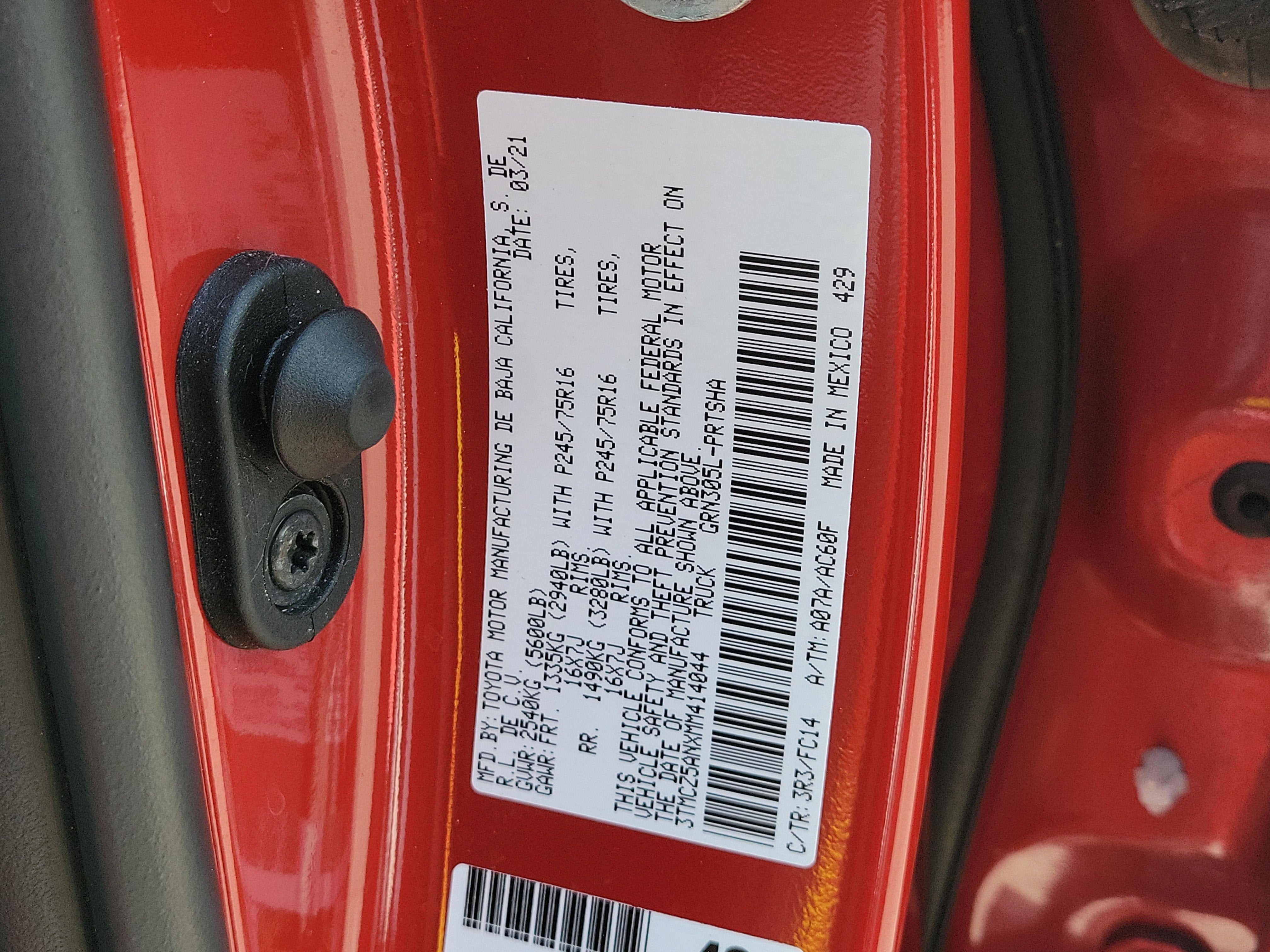 2021 Toyota Tacoma 4WD SR5