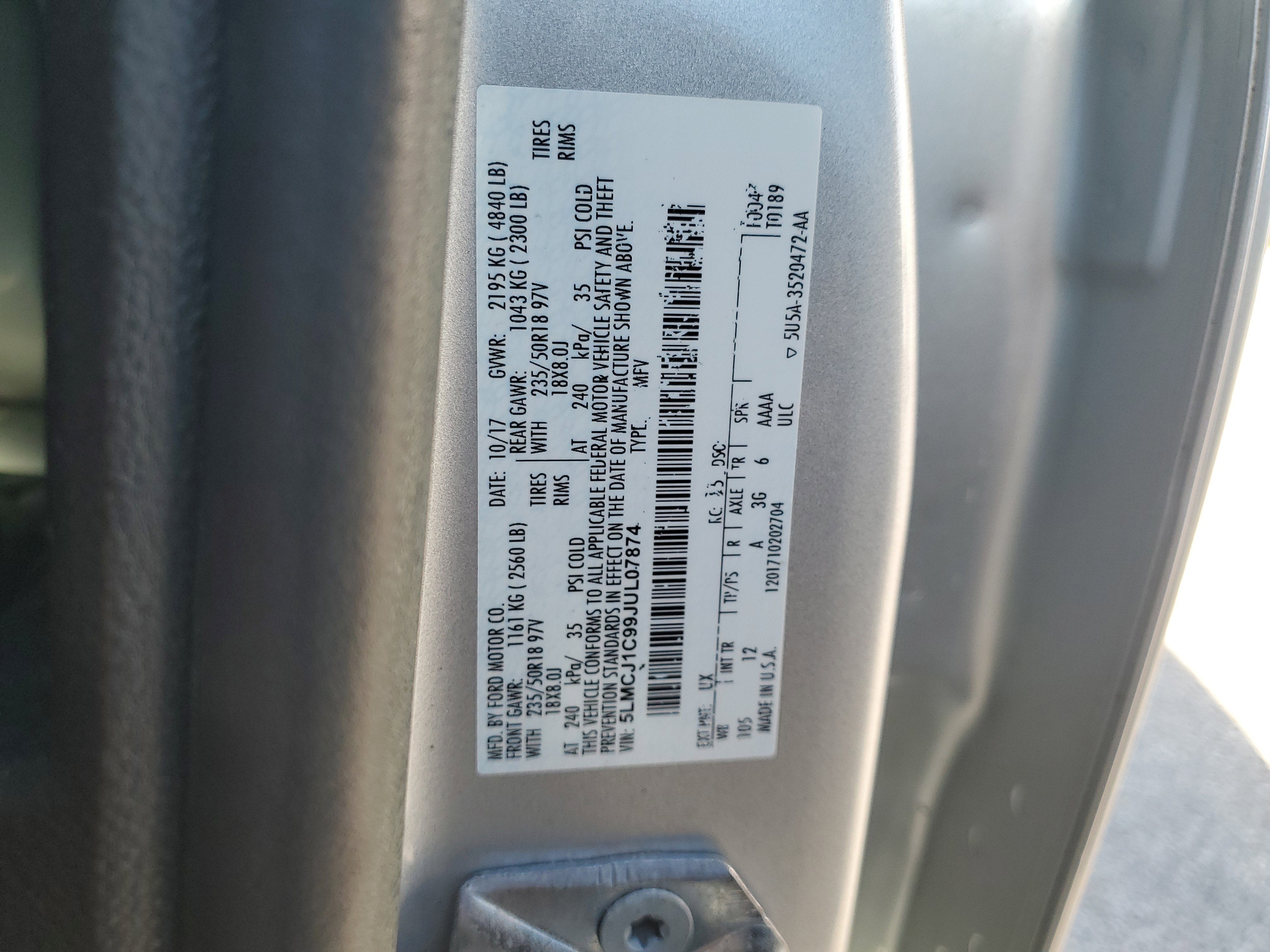 2018 Lincoln MKC Premiere