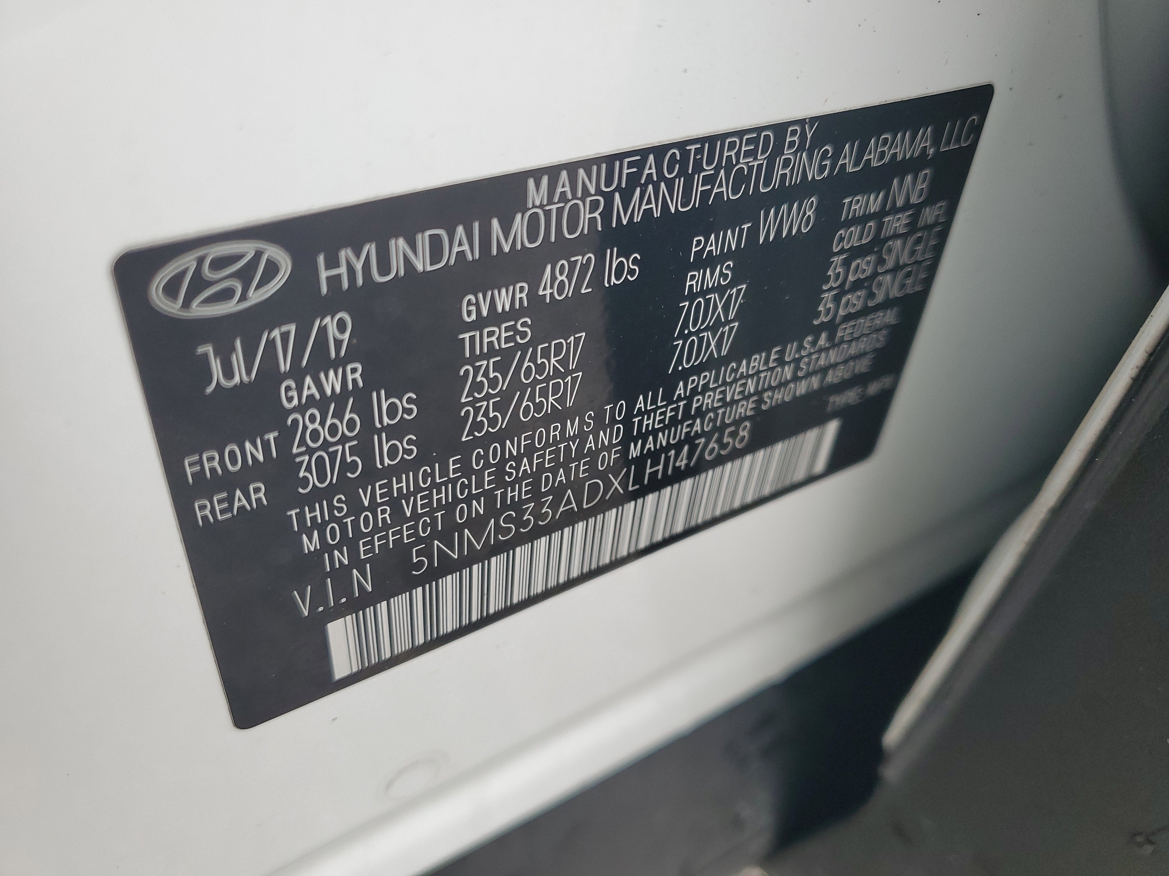 2020 Hyundai Santa Fe SEL