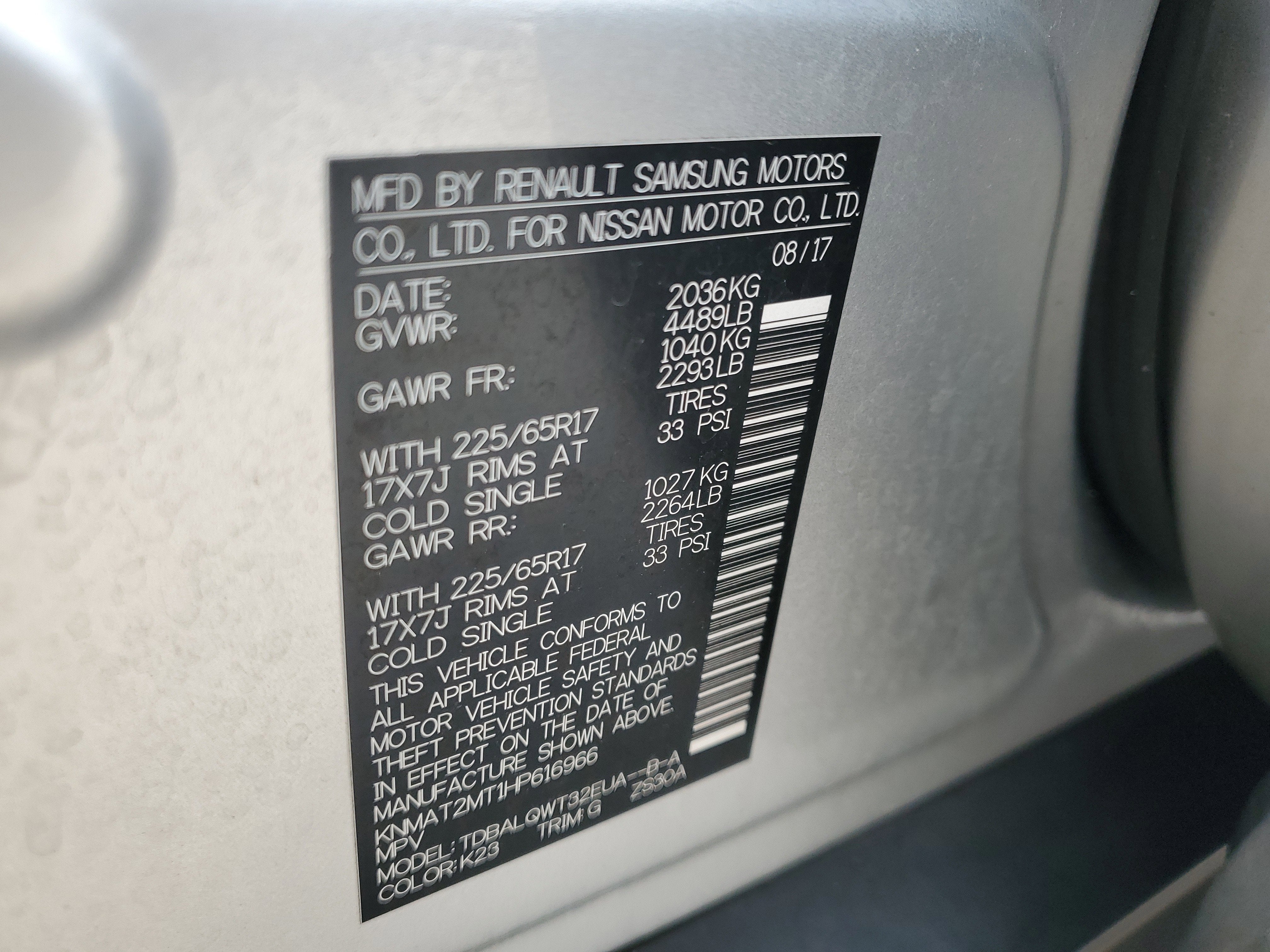 2017 Nissan Rogue SV