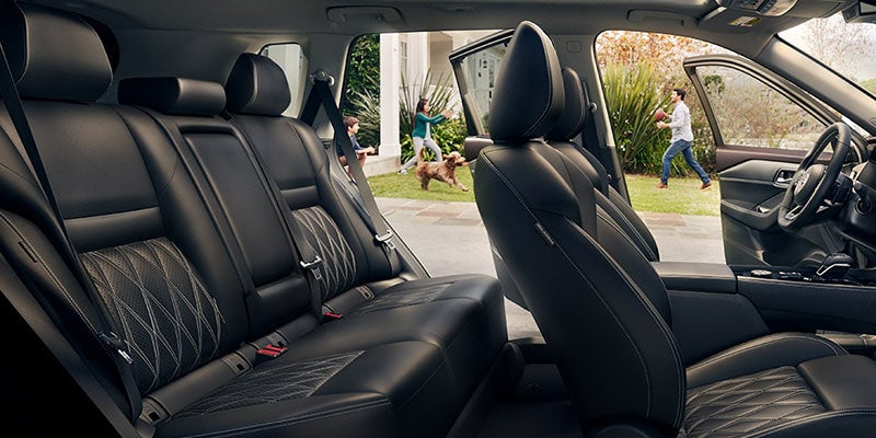 Luxury car interior with sleek design