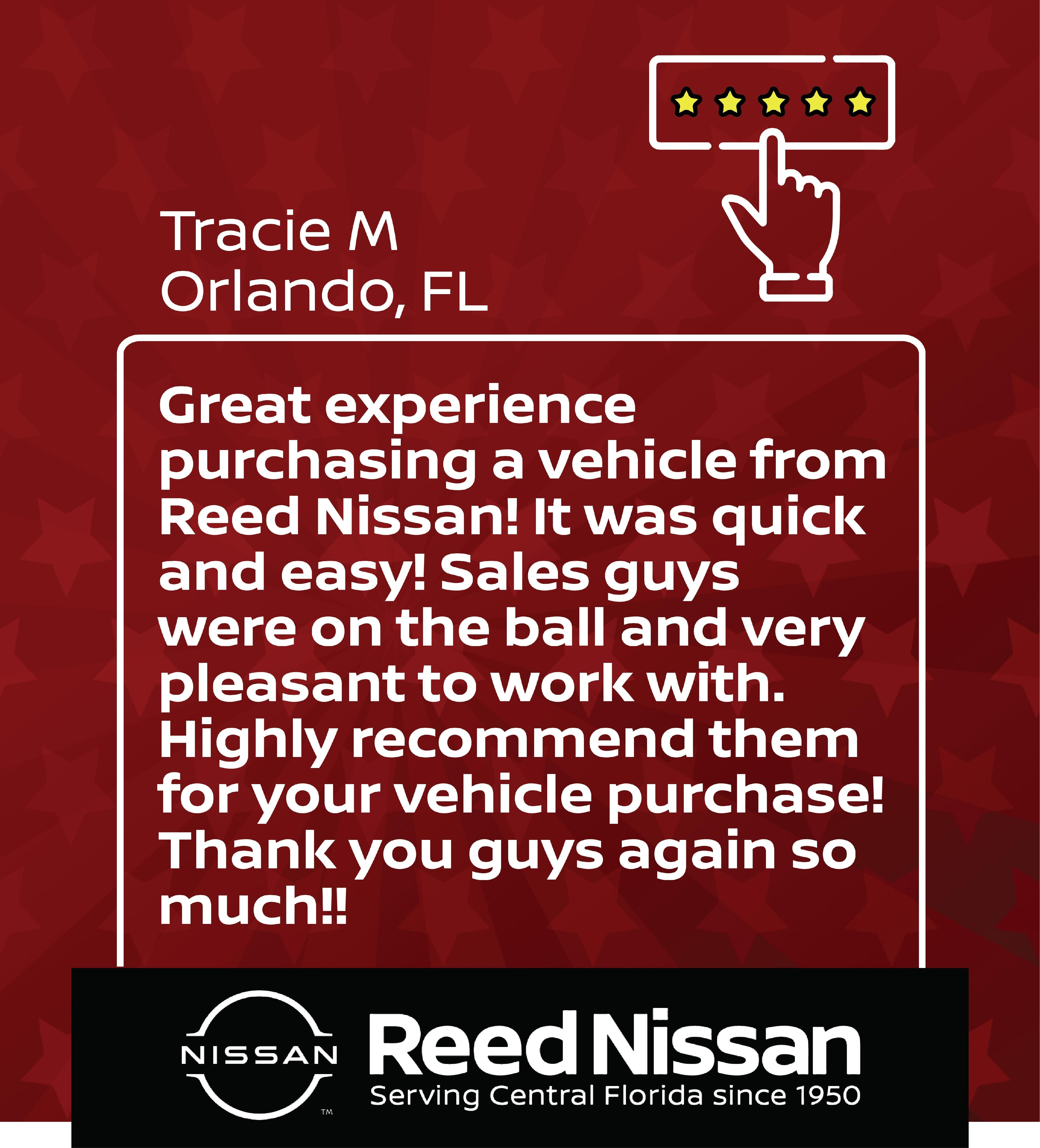 customer review at Reed Nissan Orlando
