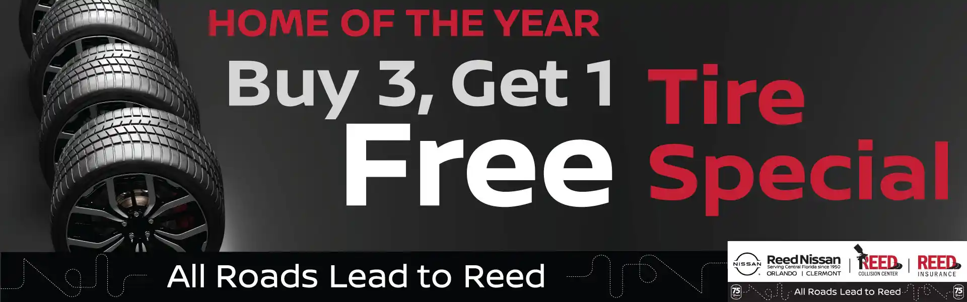 Buy 3 get 1 Tire Special